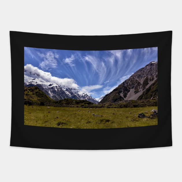 High Clouds Over the Hooker Valley Tapestry by krepsher