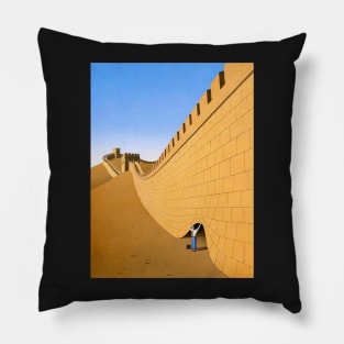 guy billout - Great Wall of China Pillow