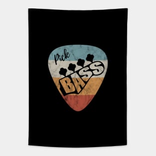 Pick Bass Guitar Vintage Theme Tapestry