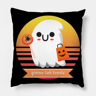 Halloween Cute Ghost Trick-or-Treating Adorable Costume Gimme teh Treats Pillow