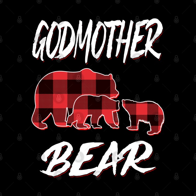 Godmother Bear Red Plaid Christmas Pajama Matching Family Gift by intelus