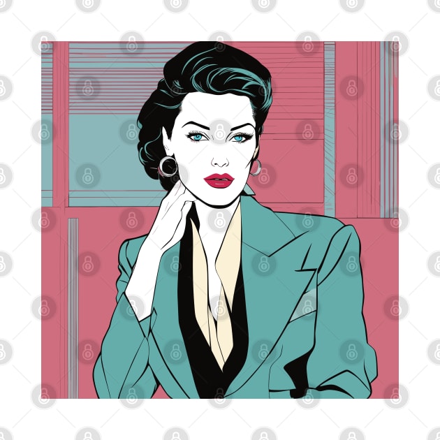 Rare Beauty Art Deco Patrick Nagel 80s by di-age7