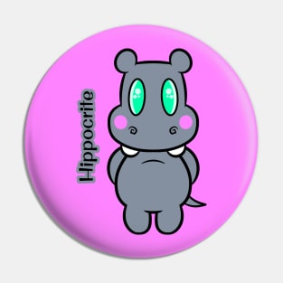 Hippocrite Hippo Pin