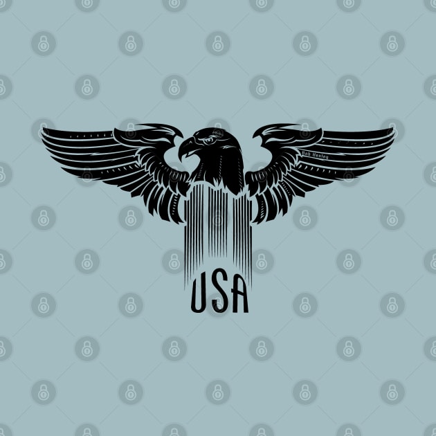 Eagle - USA  (lt tees) by Illustratorator