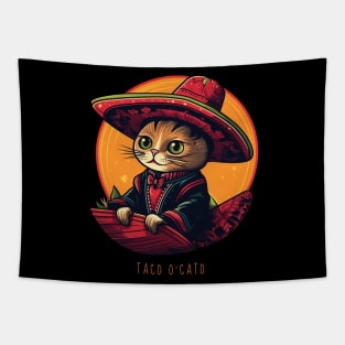 Mexican Cat Taco Ocato Funny Tapestry