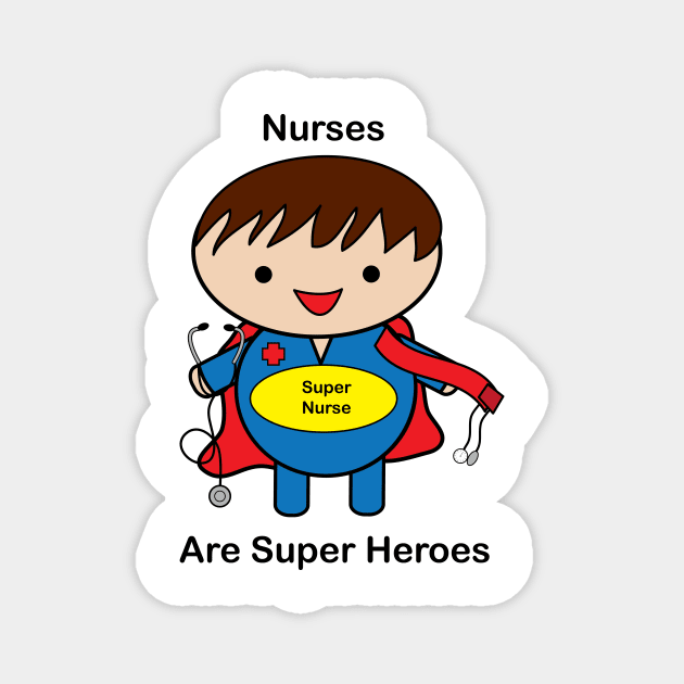 Nurse Male Super Hero Magnet by Beautiful Cuteness