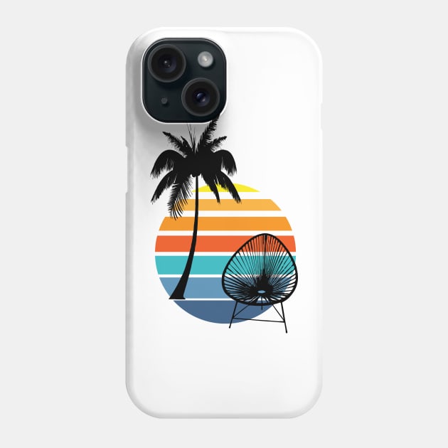 Acapulco chair retro sea sunset vintage mexican design Phone Case by T-Mex