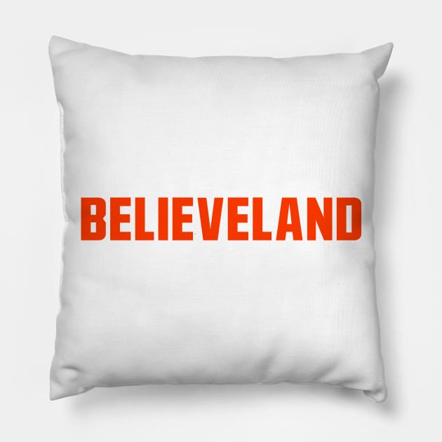 Believeland Pillow by StadiumSquad