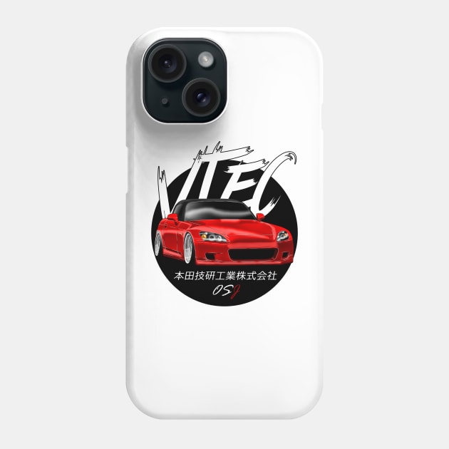 JDM S2000 Red Black Sun Edition Phone Case by OSJ Store