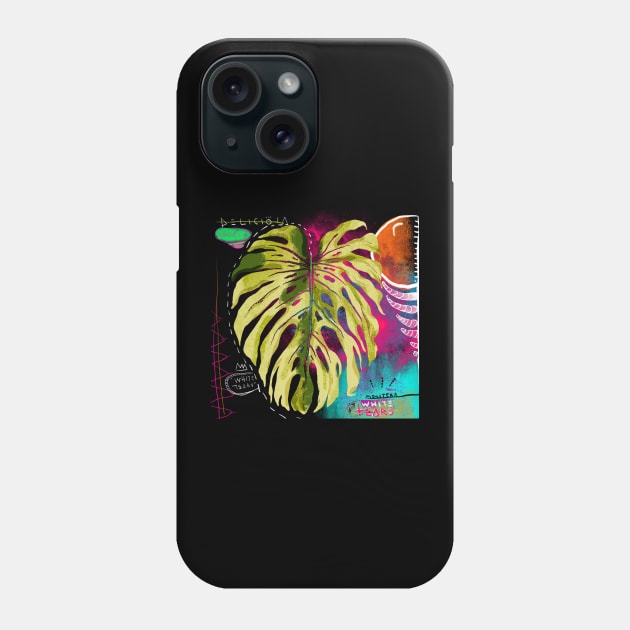 Monstera White Tears Phone Case by Botanical_Graphic