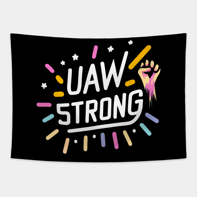 UAW Strong Fight With Full Colour Tapestry by Space Monkeys NFT