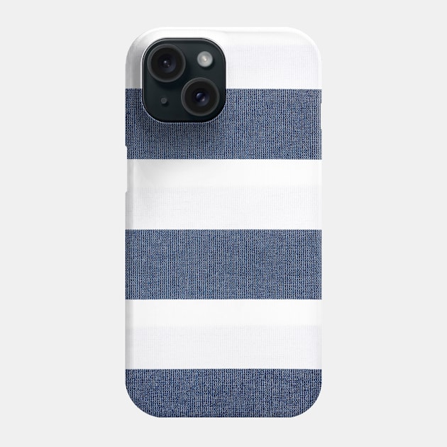 White & Navy Blue Stripes Phone Case by NewburyBoutique