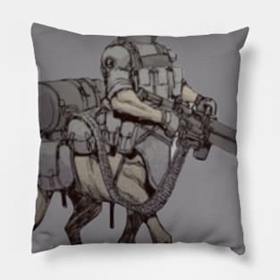 Lying Dog Faced Pony Soldier Pillow