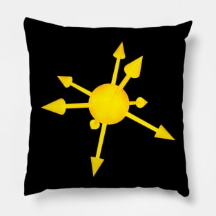 Golden Illuminati Chaos Star Sigil Pillow