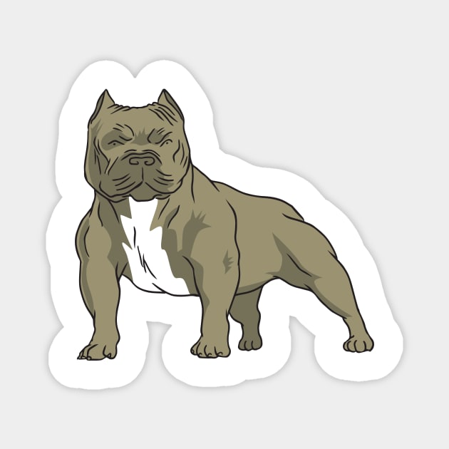 pitbull Magnet by gustoprints