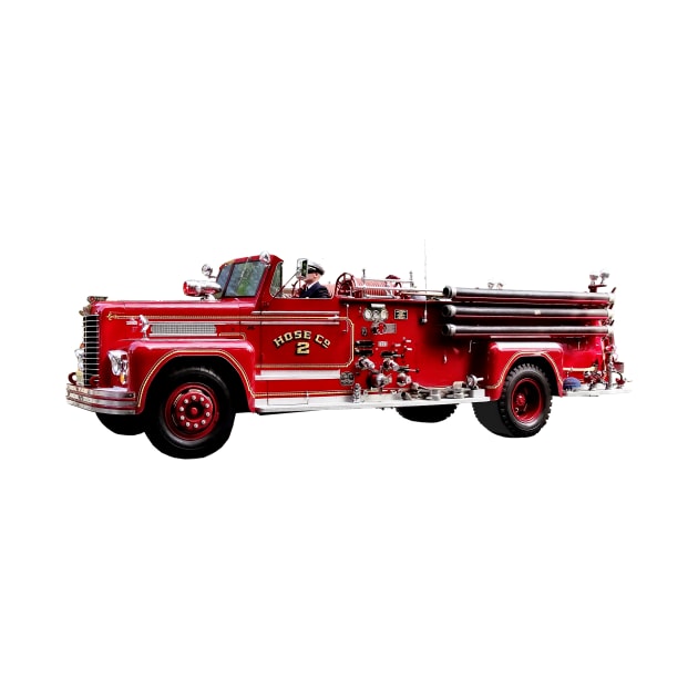 Firemen - Antique Fire Engine by SusanSavad