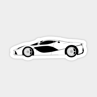 La Ferrari F150 Black Outline Magnet