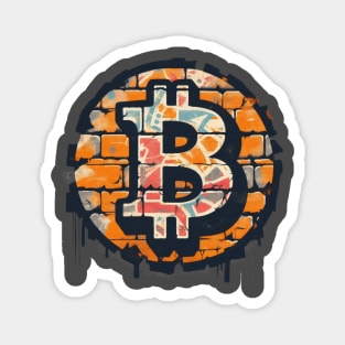Bitcoin Graffiti  Design Magnet