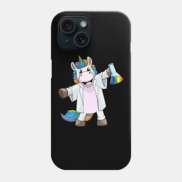 Unicorn as Scientist Chemistry Phone Case by Markus Schnabel