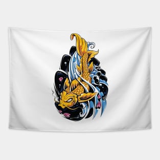 Koi Fish Art Tapestry