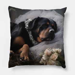 Rottweiler Bride Pillow