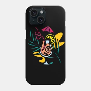 Beach cocktail in abstract print Phone Case