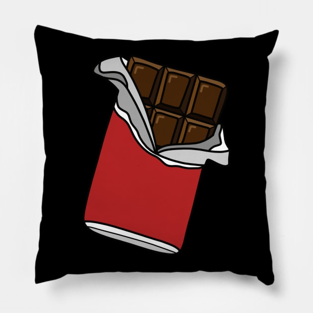 Chocolate Bar Pillow by Kelly Louise Art