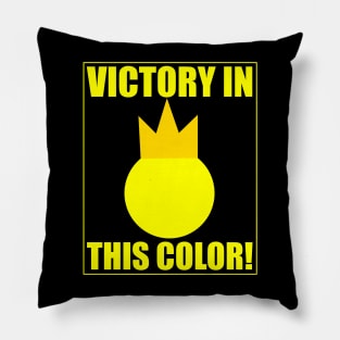 Stick Fight - Victory in This Color Yellow Pillow