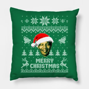 Nelson Mandela Merry Christmas Pillow