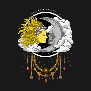 Skull Moon And Sun T-Shirt