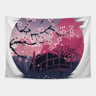 Dark Blossom Tapestry