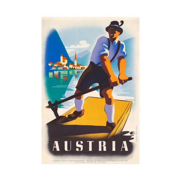 Austria Vintage Travel Poster 1935 by vintagetreasure