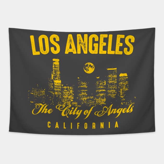 Los Angeles The City Of Angels Tapestry by Designkix