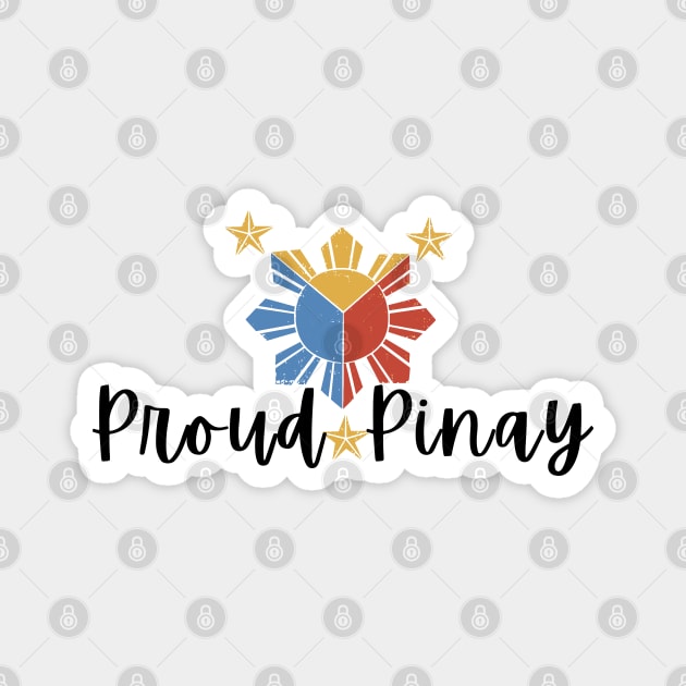 Philippine Flag 3 stars and a sun proud pinay statement Magnet by CatheBelan