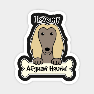 I Love My Afghan Hound Magnet