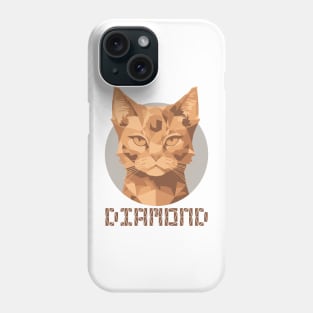 Polygonal Diamond Cat Phone Case