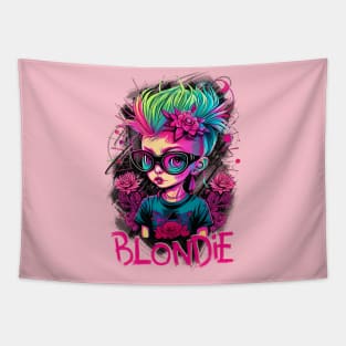 Blonde Rock Girl Tapestry