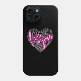 Fingerptints heart Phone Case