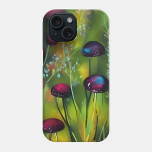 Watercolour Ruby Mushrooms Phone Case