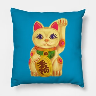 Lucky Cat Maneki Neko Graphic Tee T Shirt christmas Pillow