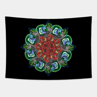 zebra snakes mandala Tapestry