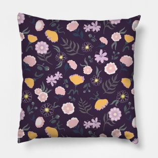 Flowers for mom - Deep Violet Pillow