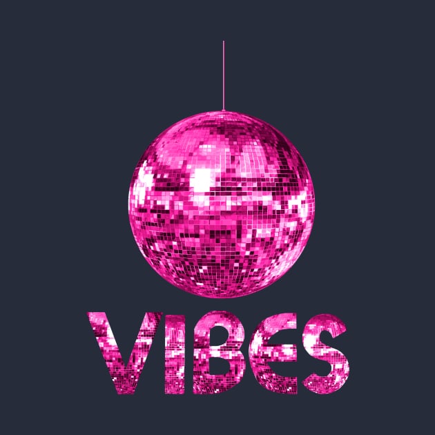 Seventies Pink Discoball Vibes by Art by Deborah Camp