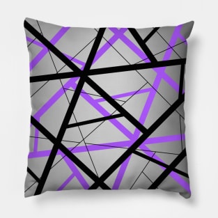 Purple/Silver/Black Pattern Pillow