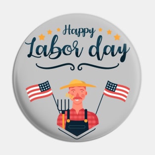 Happy Labor Day, American Flag Labor Day,Military,Patriotic, American Flag Gift, Graphic Tee, Merica, Labor Day Pin