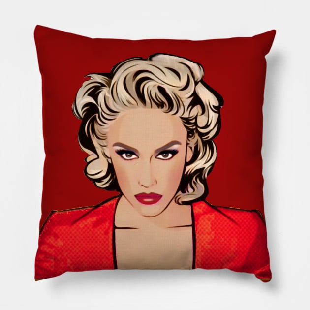 Gwen Stefani Ska Singer Voice Pop Art Pillow by Lorri's Custom Art