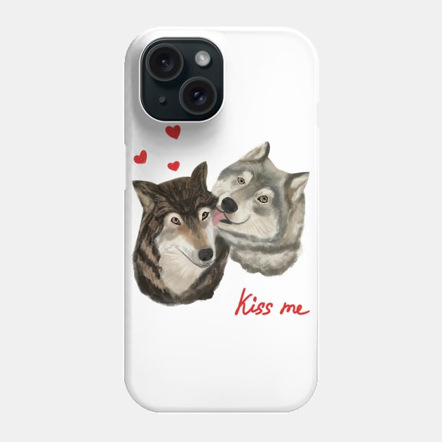 Love kiss hugs Phone Case by Nastya Li