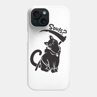 Black Cat Grim Reaper Cute Phone Case