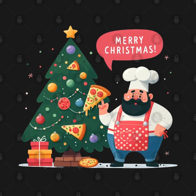 Chef Around The Christmas Tree by BukovskyART