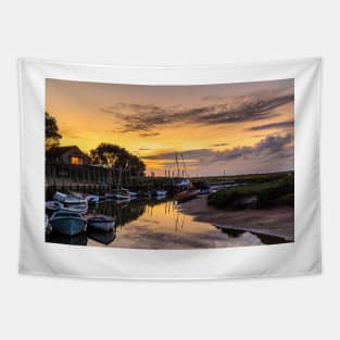 River Glaven at Blakeney Quay at Sunset Tapestry